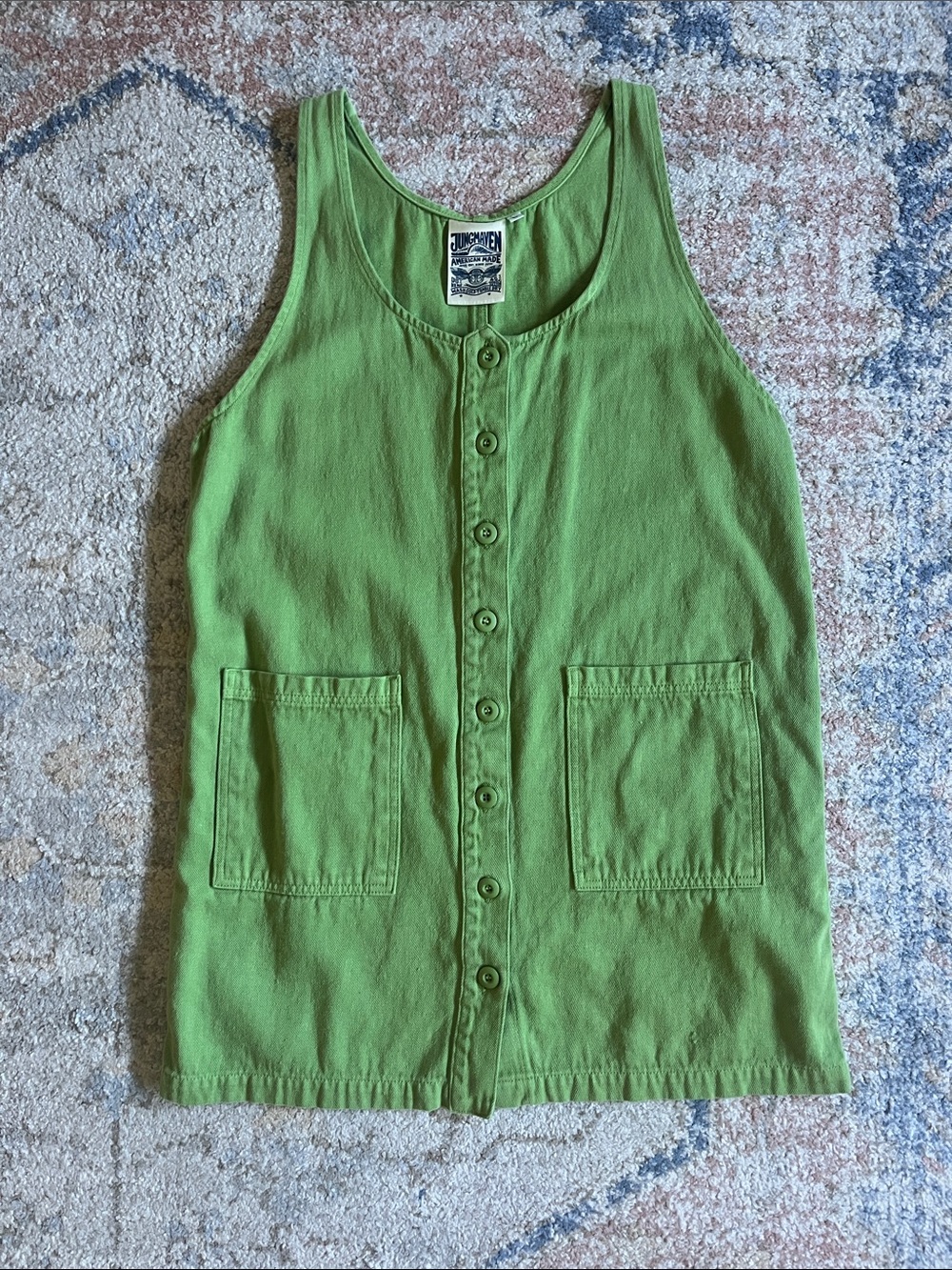 Jungmaven Jumper Dress in Matcha